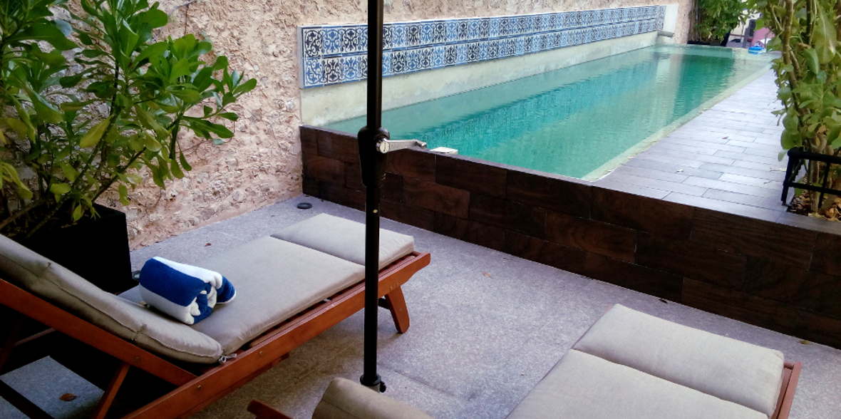 exterior pool at Ya'ax Hotel in Merida